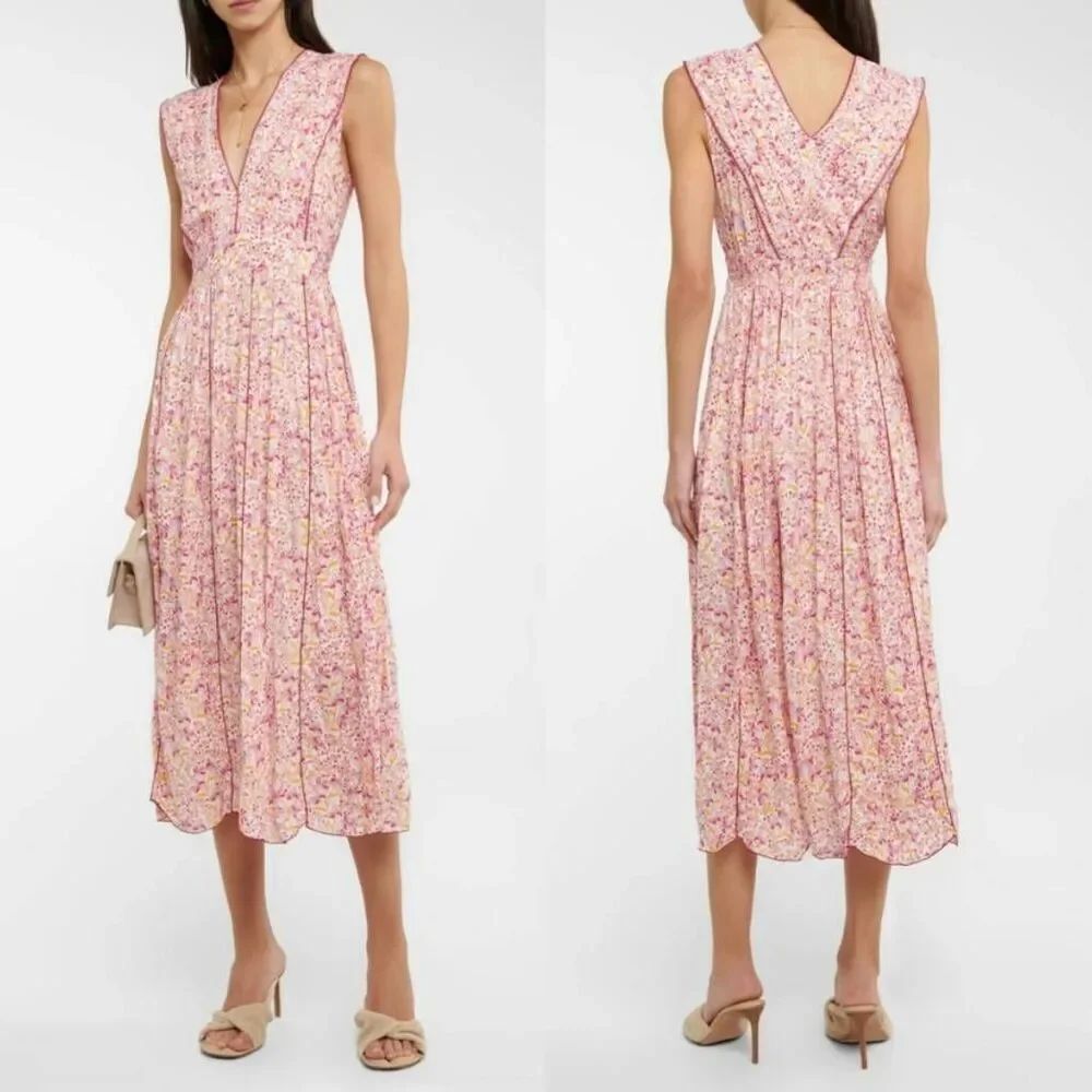 Poupette St Barth Agnes floral midi dress M $341